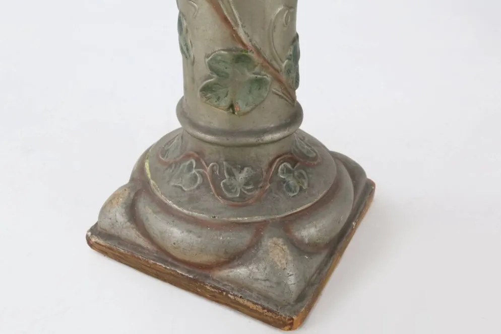 Console Art Nouveau ou pied de stall en plâtre émaillé, années 1920