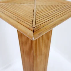 Console piédestal en roseau crayon dans le style de Vivai del Sud - 1970s
