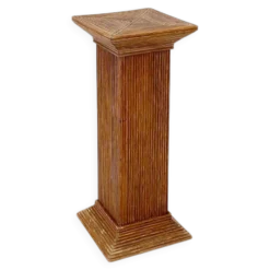 Console piédestal en roseau crayon dans le style de Vivai del Sud - 1970s