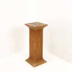 Console piédestal en roseau crayon dans le style de Vivai del Sud - 1970s
