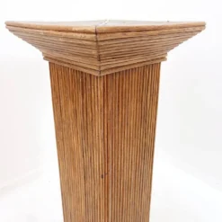 Console piédestal en roseau crayon dans le style de Vivai del Sud - 1970s