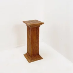 Console piédestal en roseau crayon dans le style de Vivai del Sud - 1970s
