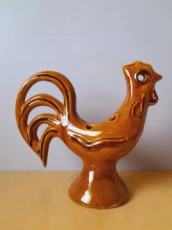 Coq Pique Fleurs en Céramique 1960