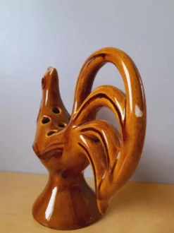 Coq Pique Fleurs en Céramique 1960