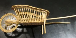 Corbeille en osier, fin xixème