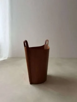 Corbeille en papier vintage Einar Barnes PS Heggen en teck des années 1960