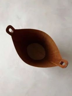 Corbeille en papier vintage Einar Barnes PS Heggen en teck des années 1960
