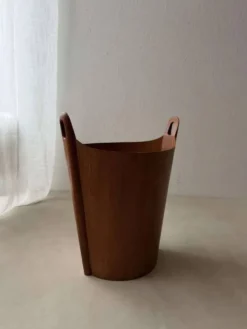 Corbeille en papier vintage Einar Barnes PS Heggen en teck des années 1960
