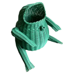 Corbeille grenouille en osier 1980