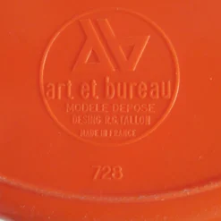 Corbeille orange Roger Tallon Art et Bureau