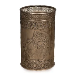 Corbeille à papier en argent plaqué Art Déco antique vers 1920