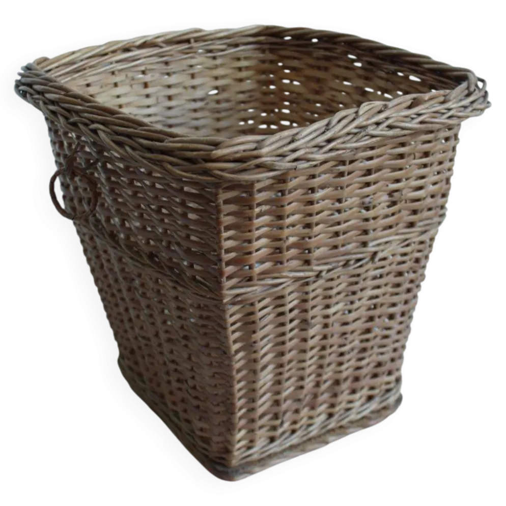 Corbeille à papier en osier