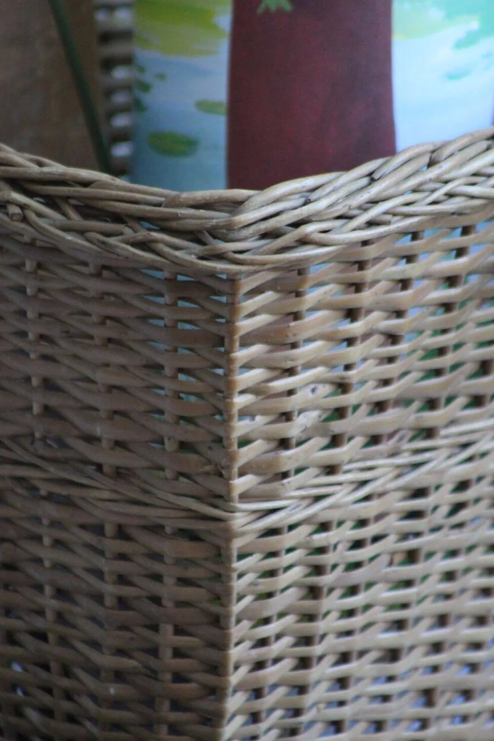 Corbeille à papier en osier