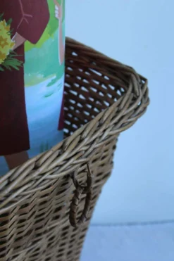 Corbeille à papier en osier