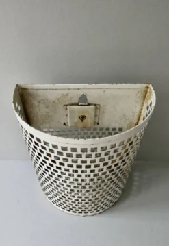 Corbeille à papier métallique des années 50