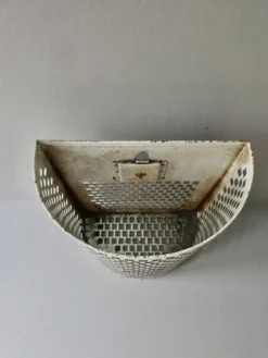 Corbeille à papier métallique des années 50