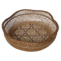 Corbeille tressée en fibre naturelle