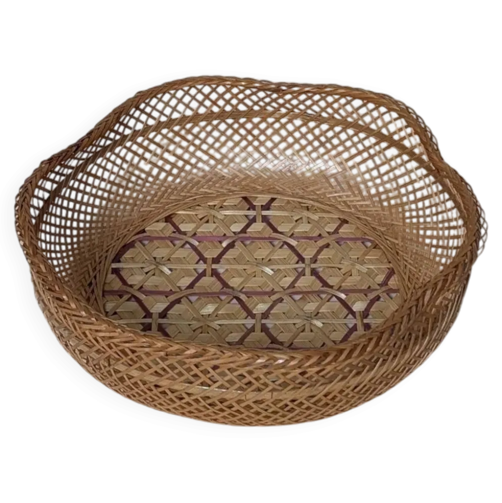 Corbeille tressée en fibre naturelle