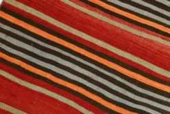Couloir Vintage Rayé – Tapis Kilim Graphique Tissé Main, 77x360 Cm