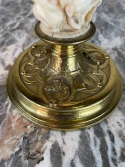 Coupe en bronze doré et ivoire