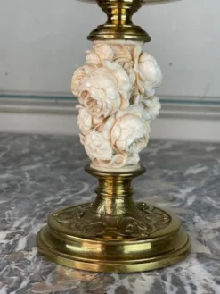 Coupe en bronze doré et ivoire