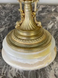 Coupe en onyx et bronze doré vers 1880