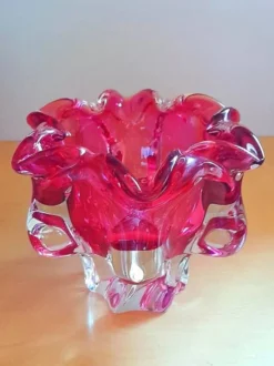 Coupe en verre de bohème Josef Hospodka 1960