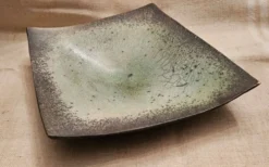 Coupe Losange En Raku Signée Annie Braut