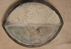 Coupe Oblongue En Raku Signée Anne Braut