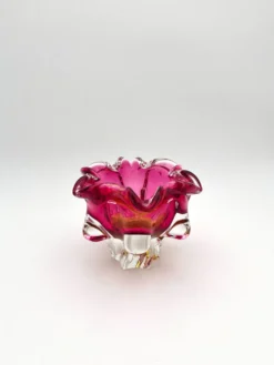 Coupe Vide-Poche Josef Hospodka Chribska Sommerso Rose 14cm 1.78kg
