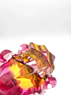 Coupe Vide-Poche Josef Hospodka Chribska Sommerso Rose 14cm 1.78kg