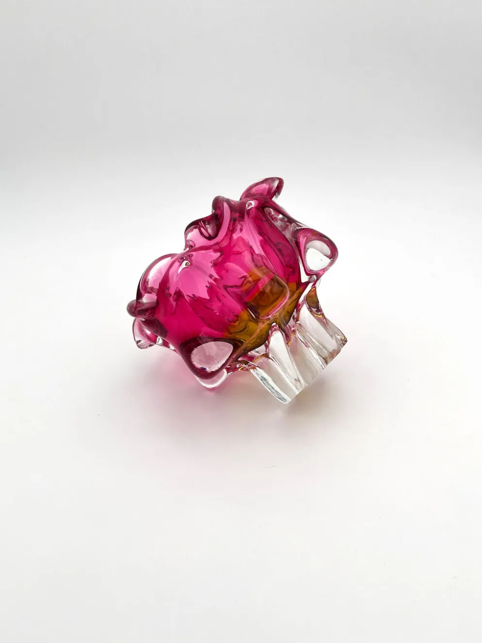Coupe Vide-Poche Josef Hospodka Chribska Sommerso Rose 14cm 1.78kg