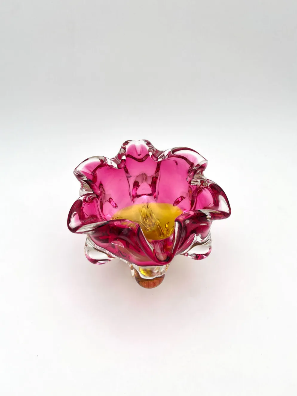 Coupe Vide-Poche Josef Hospodka Chribska Sommerso Rose 14cm 1.78kg