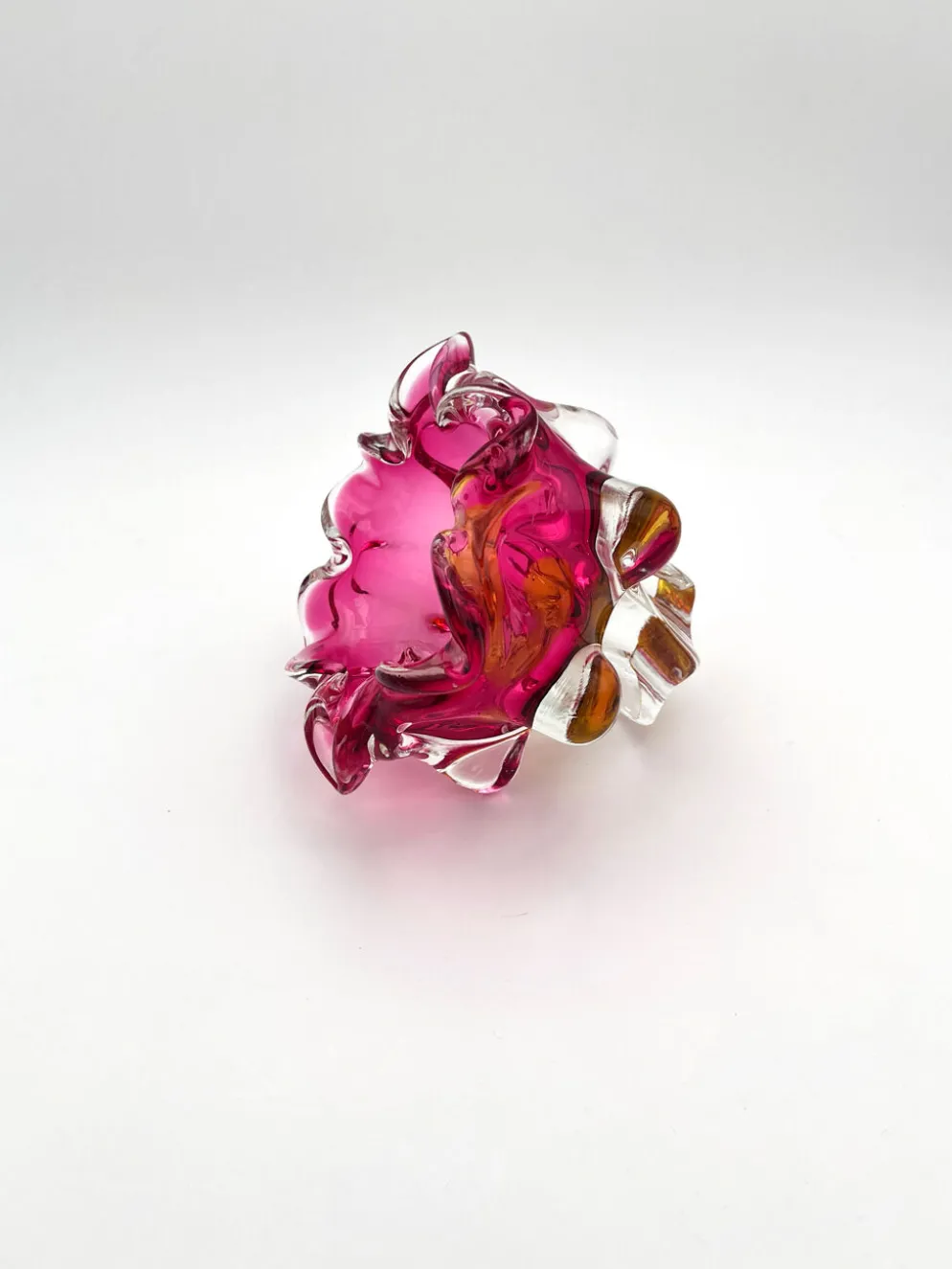 Coupe Vide-Poche Josef Hospodka Chribska Sommerso Rose 14cm 1.78kg