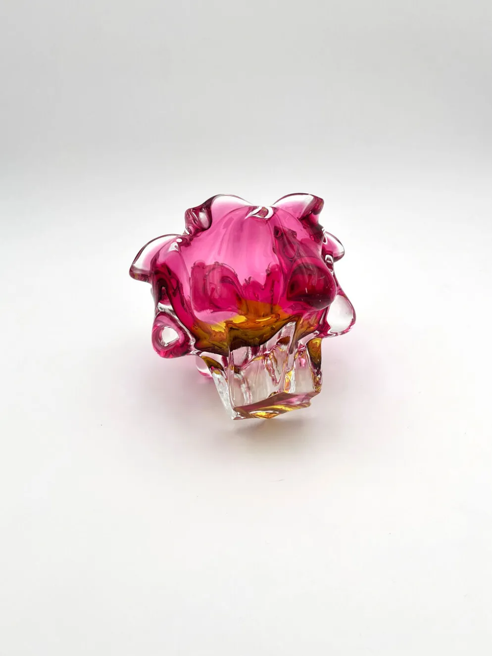 Coupe Vide-Poche Josef Hospodka Chribska Sommerso Rose 14cm 1.78kg