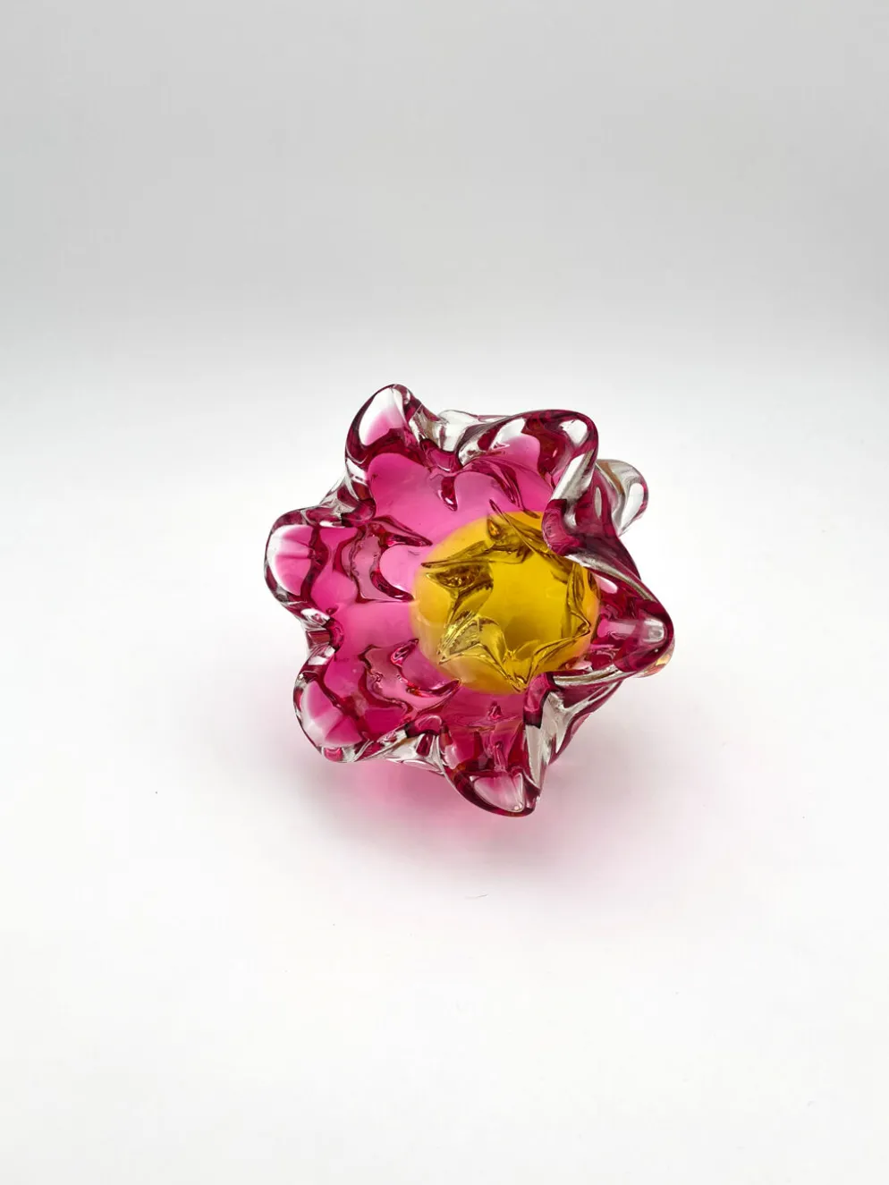 Coupe Vide-Poche Josef Hospodka Chribska Sommerso Rose 14cm 1.78kg