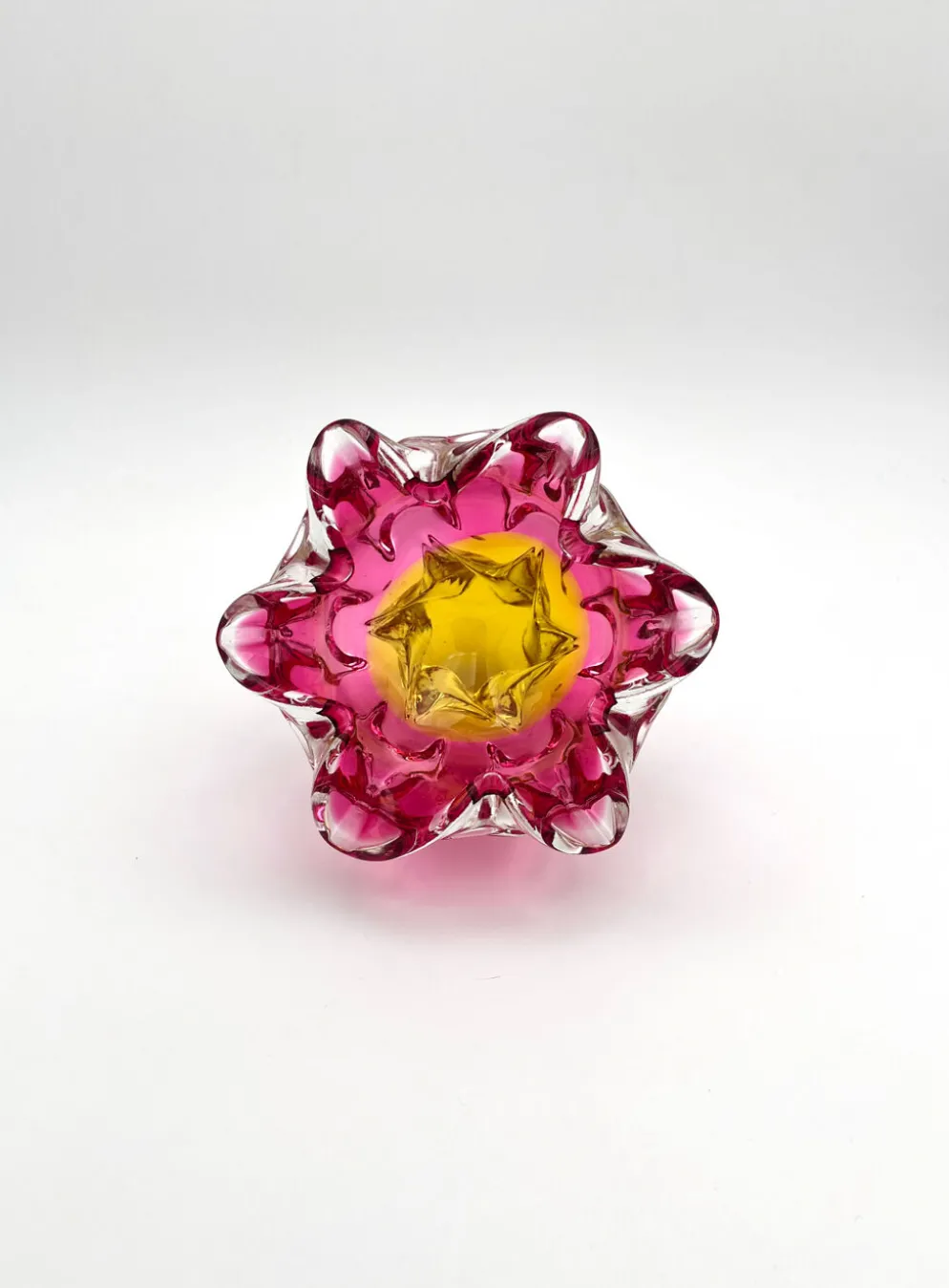 Coupe Vide-Poche Josef Hospodka Chribska Sommerso Rose 14cm 1.78kg