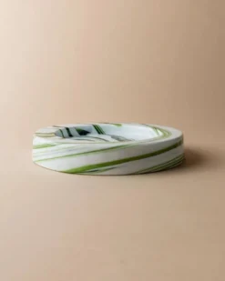 Coupe vintage en verre de Murano tourbillon vert - Sergio Asti pour Venini - Cendrier ou coupe - Italie années 1970 - Décoration de table intemporelle, idée cadeau