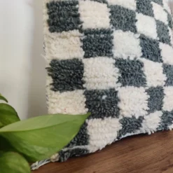 Coussin berbère Damier Gris Béni Ouarain