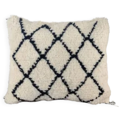 Coussin berbère losanges noirs