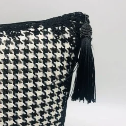 Coussin carré, Housse et Insert, Noir et blanc. Modèle « Tatiana »
