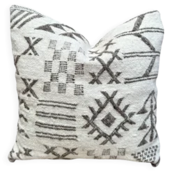 Coussin en laine berbère fait main : Coussin Kilim marocain (45x45cm)