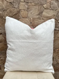 Coussin en laine berbère fait main : Coussin Kilim marocain (45x45cm)