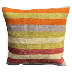 Coussin en laine turque à rayures