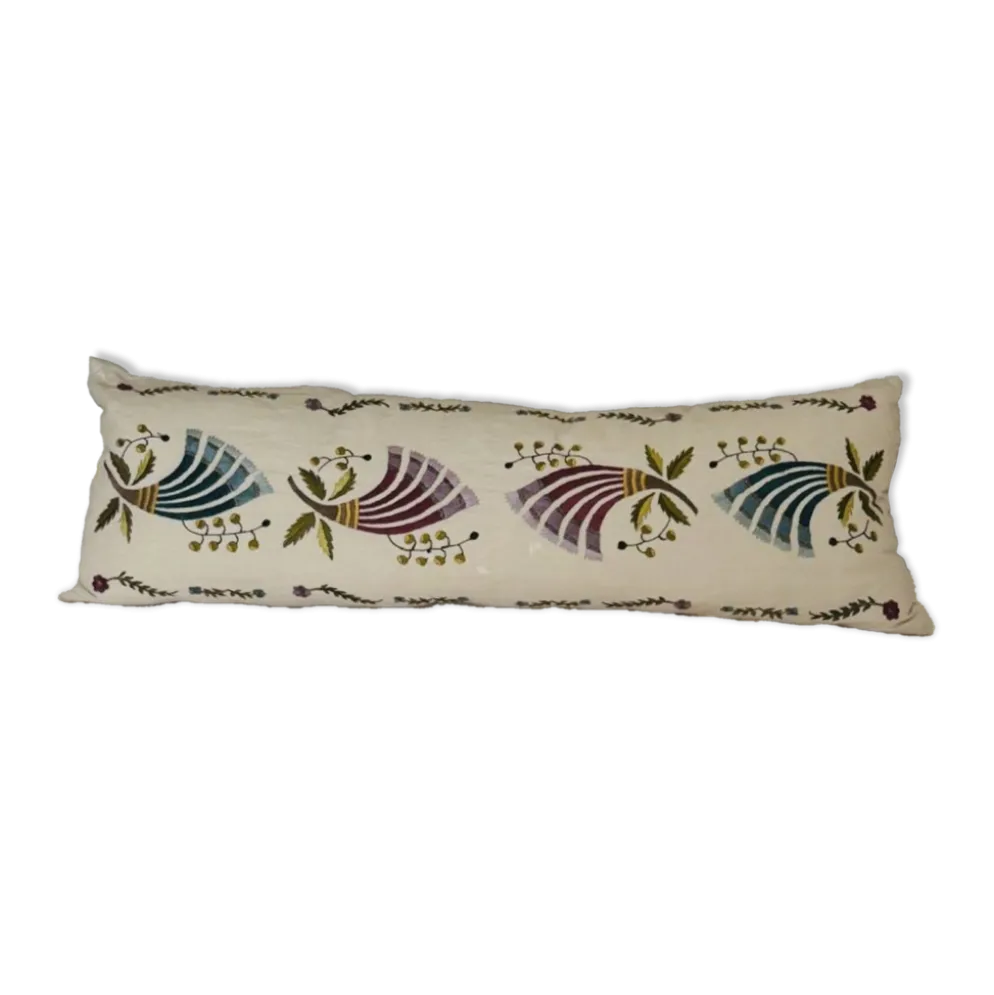 Coussin exceptionnel en teinture grecque vintage tissée à la main.