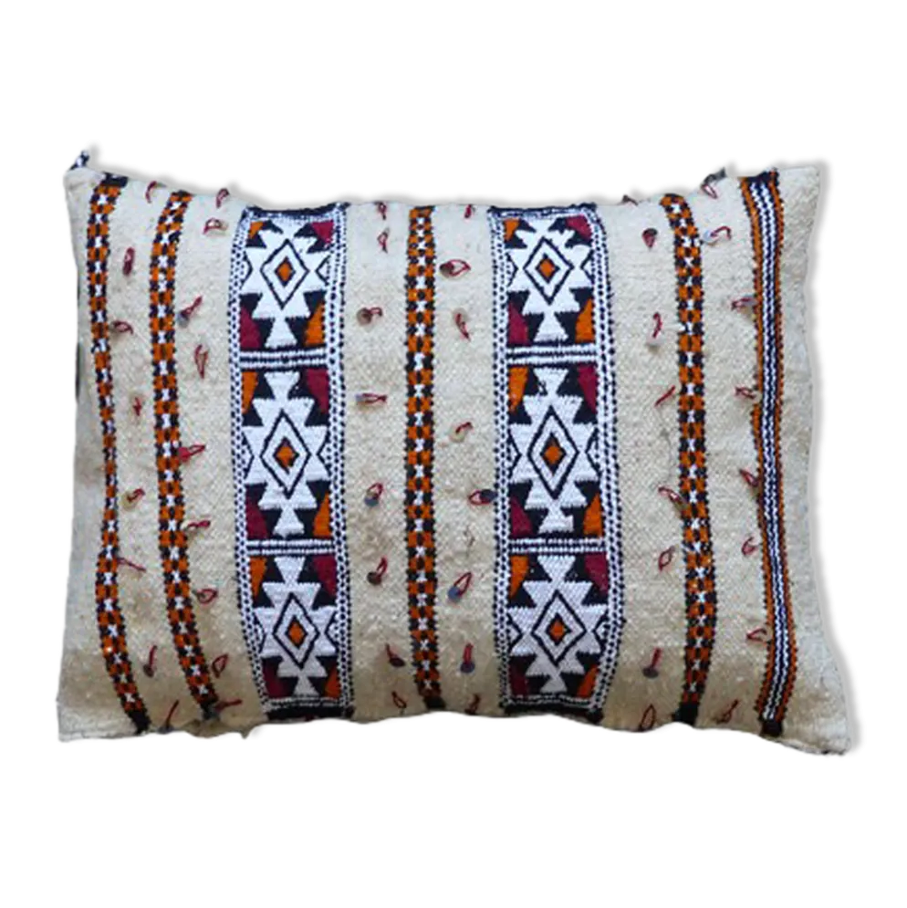 Coussin kilim marocain crème
