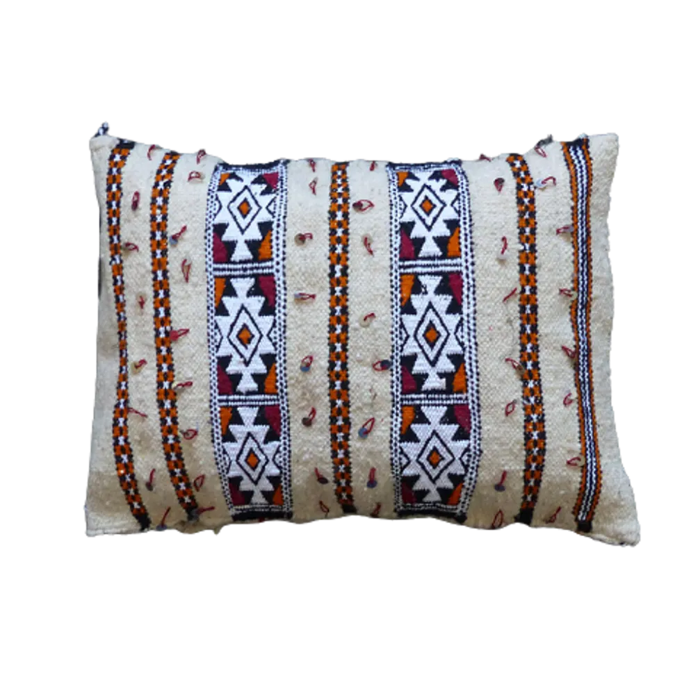 Coussin kilim marocain crème