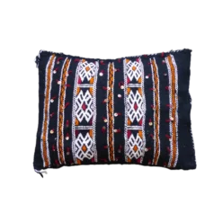 Coussin kilim marocain noir