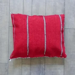 Coussin kilim marocain rouge