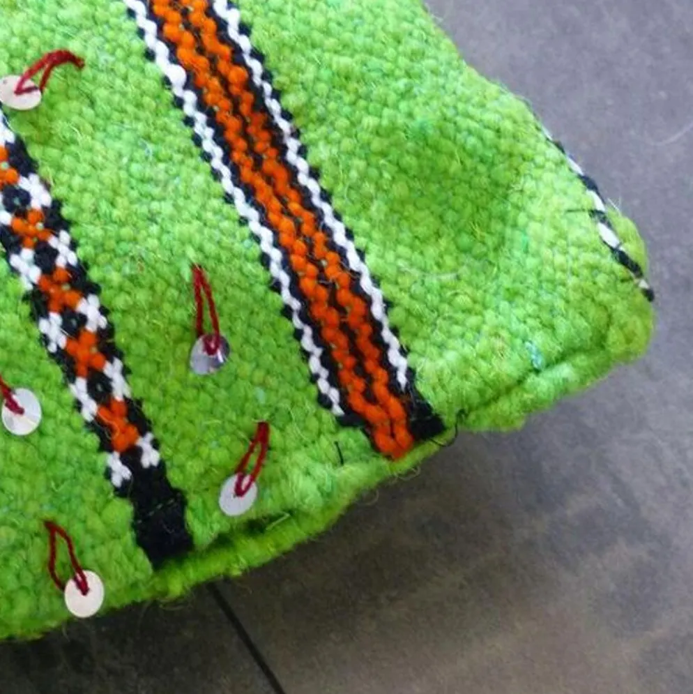 Coussin kilim vert marocain